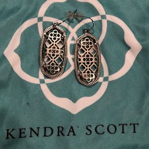KENDRA SCOTT rhodium filigree Elle Earrings